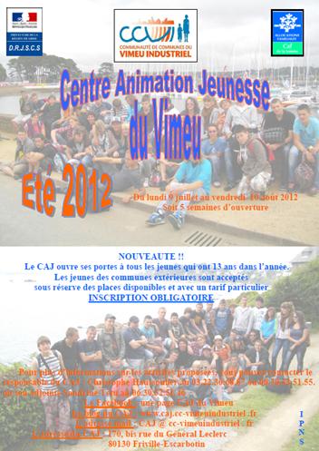 CAJ : Programme des vacances d'été 2012